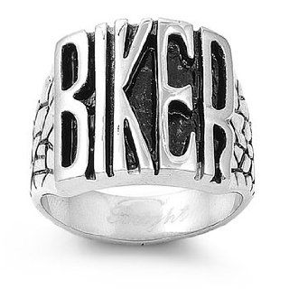 316L Stainless Steel Biker Ring For Men Size 9 15; Comes With Free Gift Box (15) Jewelry