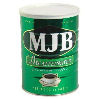 MJB Premium Coffee, Decaffeinated, 12 Ounce Can (Pack of 4) : Ground Coffee : Grocery & Gourmet Food
