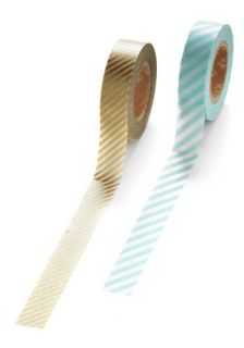 Glad to Adhere It Tape Set in Teal and Gold  Mod Retro Vintage Decor Accessories