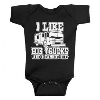 Threadrock 'I Like Big Trucks And I Cannot Lie' (Fire Truck) Infant Bodysuit: Clothing