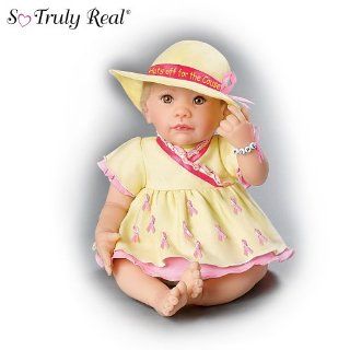 Linda Murray Breast Cancer Support Lifelike Baby Doll: Hat's Off For The Cause by Ashton Drake: Toys & Games