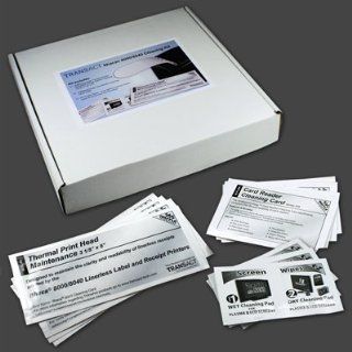 POS Cleaning Kit containing TransAct's Ithaca 8000/40 Printer Cleaning Card : Label Makers : Office Products
