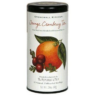 Stonewall Kitchens, Orange Cranberry Tea, Tea Bags 50 Count Cans (Pack of 3) : Black Teas : Grocery & Gourmet Food