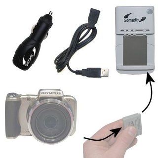 Olympus SP 800UZ Digital Camera Battery Charger Kit   Contains multiple charging options, including AC Wall, DC Car and USB Port : Camera & Photo