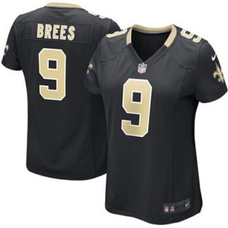 Nike Drew Brees New Orleans Saints Youth Girls Game Jersey   Black