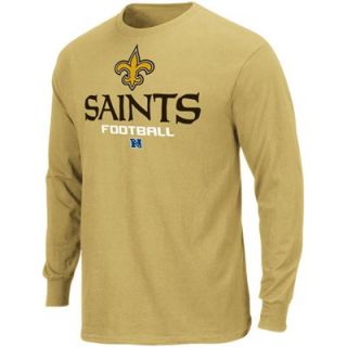 New Orleans Saints Critical Victory V Long Sleeve T Shirt   Old Gold