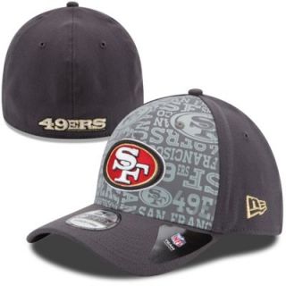 Mens New Era Graphite San Francisco 49ers 2014 NFL Draft 39THIRTY Flex Hat