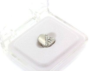 Grillz   Silver Plated   Single Hip Hop Bling Tooth   Micropave Set Iced Out: Jewelry