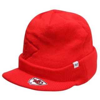 47 Brand Kansas City Chiefs McPhee Visor Knit Hat   Red