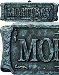 Large Faux Stone Mortuary Halloween Decoration Morg Sign: Toys & Games