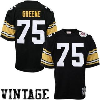 Mitchell & Ness Pittsburgh Steelers #75 Joe Greene Black Authentic Throwback Football Jersey
