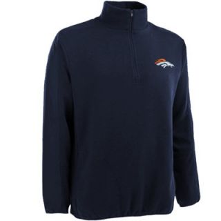 Antigua Denver Broncos Frost Quarter Zip Pullover Jacket   Navy Blue