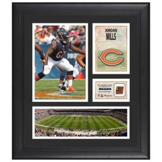 Jordan Mills Chicago Bears Framed 15 x 17 Collage with Game Used Football