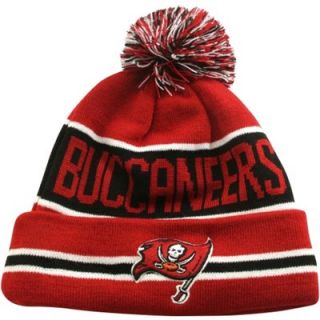 New Era Tampa Bay Buccaneers The Coach Cuffed Knit Hat with Pom   Red/Black