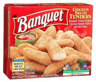 Banquet Chicken Breast Tenders, 14 Ounce, 12 Count Boxes  Prepared Poultry Dishes  Grocery & Gourmet Food