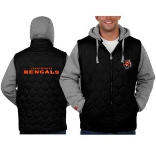 Cincinnati Bengals Midnight Striker Full Zip Hooded Jacket   Black/Gray
