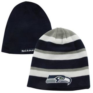 47 Brand Seattle Seahawks Iconic Reversible Cuffless Knit Hat   College Navy/White/Gray