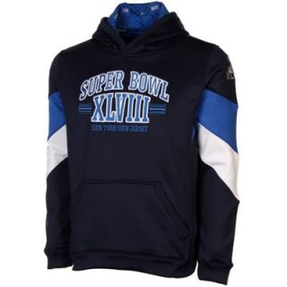 Super Bowl XLVIII Youth Pullover Hoodie   Navy Blue