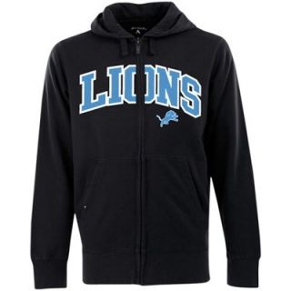 Antigua Detroit Lions Signature Full Zip Hooded Sweatshirt   Navy Blue