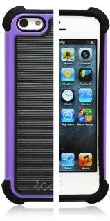 Ionic EXPLORER Case for "The new iPhone" new Apple iPhone 5 Apple iPhone 5S (AT&T, T Mobile, Sprint, Verizon) (Black/Purple) [Doesn't fit iPhone 4/ iPhone 4S]: Cell Phones & Accessories