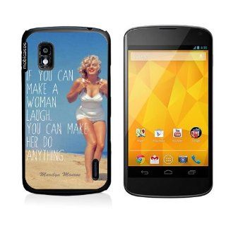 Marilyn Monroe Quote   Make A Woman Laugh Pink Google Nexus 4 Case   For Nexus 4 Cell Phones & Accessories