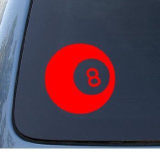 EIGHT BALL   Billiards 8 ball   Car, Truck, Notebook, Vinyl Decal Sticker #1085  Vinyl Color Red Automotive