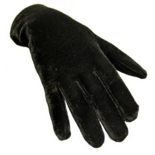 Luxury Divas Black Velvet Warm Stretchy Wrist Length Gloves at  Womens Clothing store