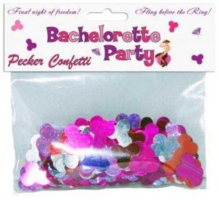 Gift Set Of Bachelorette Party Pecker Confetti And Fetish Fantasy Series Furry Love Cuffs   Black: Health & Personal Care