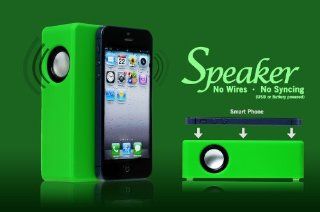 Green Mutual Induction Sound Player Music Speaker Box for Apple iPhone 5 / 4S / 4 / 3GS / Samsung Galaxy Note II 2 N7100 / Note N7000 / SIII S3 i9300 / SII S2 i9100 etc: Cell Phones & Accessories