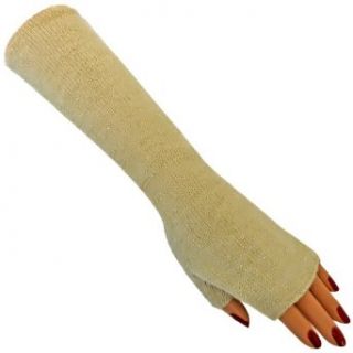 Luxury Divas Champagne & Gold Fingerless Metallic Knit Arm Warmer Gloves at  Womens Clothing store