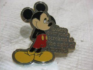 Disney Pin Mickey  Where Everyone Screams At the Sight of A Mouse: Toys & Games