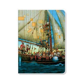 ECOeverywhere Rough Seas Journal, 160 Pages, 7.625 x 5.625 Inches, Multicolored (jr10771) : Hardcover Executive Notebooks : Office Products