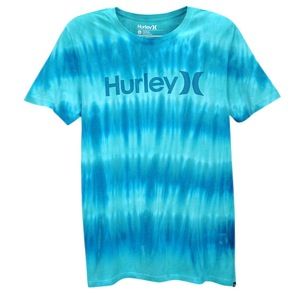 Hurley One & Only Tie Dye Short Sleeve T Shirt   Mens   Casual   Clothing   Bright Aqua