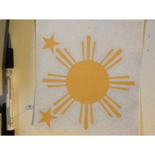 Philippine Flag Sun YELLOW Car Decal / Stickers: Automotive