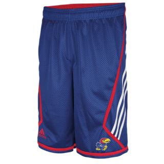 adidas College 3 Stripe Mesh Shorts   Mens   Basketball   Clothing   Kansas Jayhawks   College Royal/Red