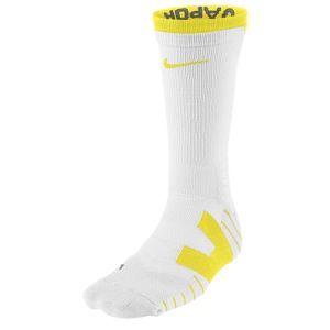 Nike Vapor Football Crew Socks   Mens   Football   Accessories   White/White/Yellow Strike