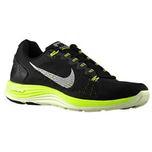 Nike LunarGlide + 5   Mens   Running   Shoes   Black/Volt/Barely Volt/Summit White