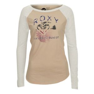 Roxy Activated Long Sleeve Raglan T Shirt   Womens   Casual   Clothing   Metro Oatmeal