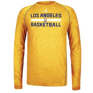 adidas NBA Climalite Practice L/S T Shirt   Mens   Basketball   Clothing   Los Angeles Lakers   Gold