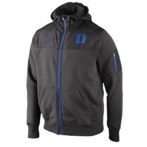 Nike College Stealth Full Zip Fleece Jacket   Mens   Football   Clothing   Duke Blue Devils   Charcoal