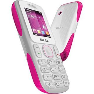 BLU Tank T190i Unlocked GSM Dual SIM Cell Phone, White/Pink