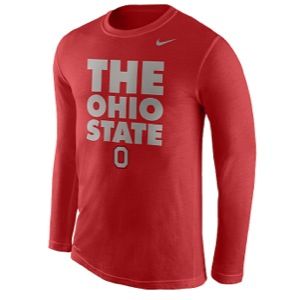 Nike College Dri FIT Legend Warm Up T Shirt   Mens   Basketball   Clothing   Ohio State Buckeyes   University Red