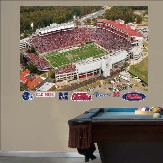 NCAA Mississippi Old Miss Rebels Vaught Hemingway Stadium Mural Wall Graphic : Sports Fan Wall Banners : Sports & Outdoors