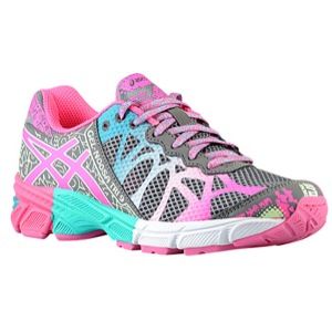 ASICS Gel Noosa Tri 9   Girls Grade School   Running   Shoes   Titanium/Hot Pink/Atlantis