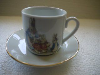 Beatrix Potter Peter Rabbit Child's Cup and Saucer Set by Reutter Porcelain of Germany (2005) : Drinkware Cups With Saucers : Everything Else