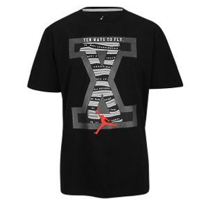 Jordan Retro 10 Fly T Shirt   Mens   Basketball   Clothing   Black/Infrared 23
