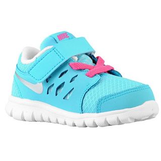 Nike Flex Run 2013   Girls Toddler   Running   Shoes   Gamma Blue/White/Pink Foil/Metallic Silver
