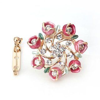 Designer Scarf Ring With Clip On Pin Brooch: Beauty