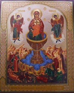 Theotokos Life giving Spring   Christian Orthodox Icon Prayer : Lithographic Prints : Everything Else