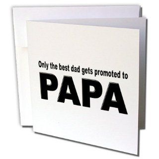 gc_161122_2 EvaDane   Funny Quotes   Only the best dad gets promoted to papa. New Grandfather. Grandpa.   Greeting Cards 12 Greeting Cards with envelopes : Office Products